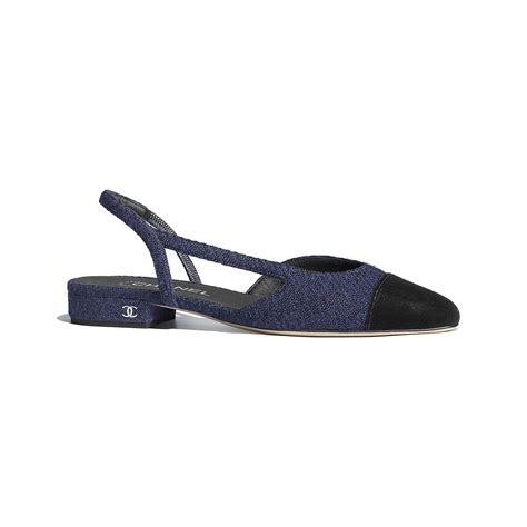 chanel slingback navy blue|Chanel slingback price euro.